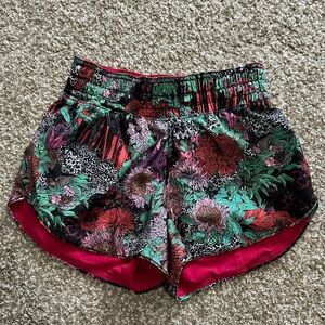 Floral Lululemon Reversible Shorts